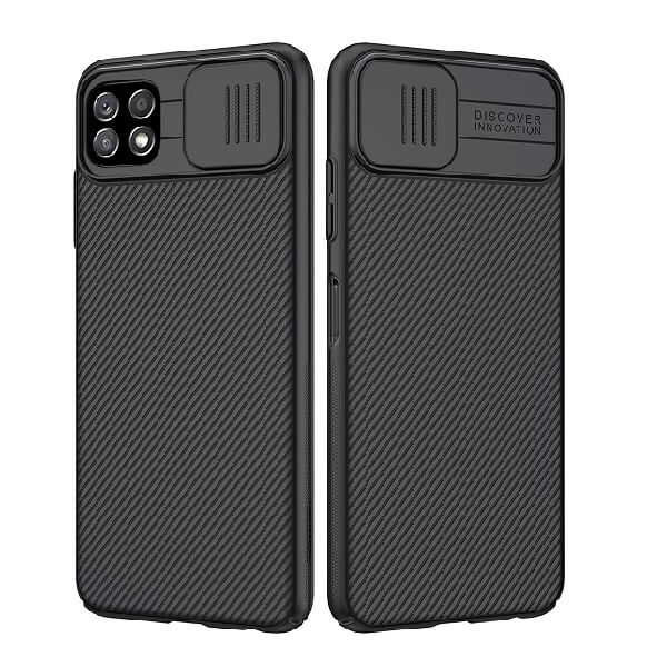 Nillkin For Samsung Galaxy A22 5G | A22 4G Case, CamShield Series Slim Stylish Protective Case with Slide Camera Cover - Black