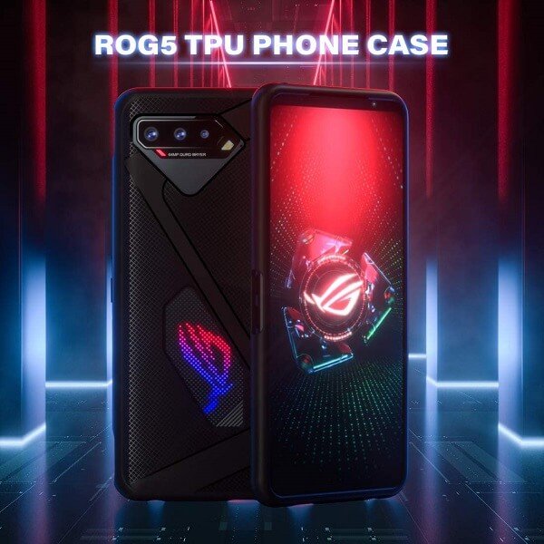Asus Rog Phone 5 /5s 5G Case Heat Dissipation Silicone TPU Ultra Slim Thin Cover Scratch Resistant Shockproof Cover (Black)
