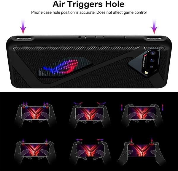 Asus Rog Phone 5 /5s 5G Case Heat Dissipation Silicone TPU Ultra Slim Thin Cover Scratch Resistant Shockproof Cover (Black)