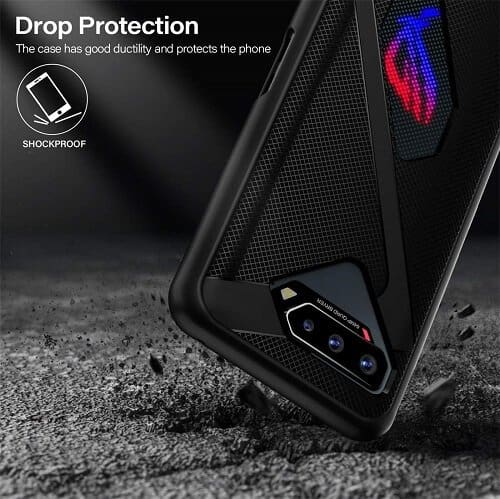 Asus Rog Phone 5 /5s 5G Case Heat Dissipation Silicone TPU Ultra Slim Thin Cover Scratch Resistant Shockproof Cover (Black)