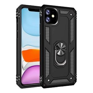 For Apple iPhone 11 /11 Pro / 11 Pro Max Anti Scratch Rugged Magnetic Car Mount Ring Case Cover