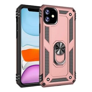 For Apple iPhone 11 /11 Pro / 11 Pro Max Anti Scratch Rugged Magnetic Car Mount Ring Case Cover