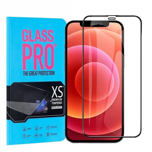 For Apple iPhone 12 /12Mini /12 Pro /12 Pro Max Screen Protector Full Coverage Tempered Glass Film Guard (Black)