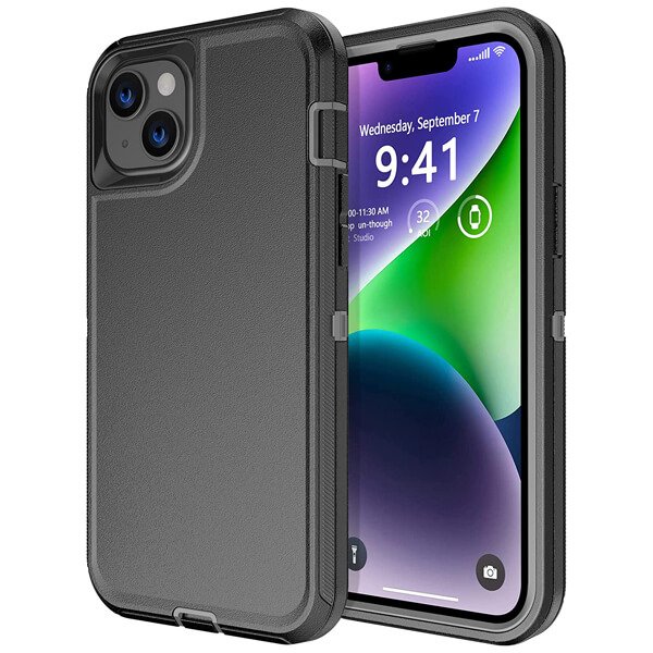 For Apple iPhone 14, 14 Plus, 14 Pro, 14 Pro Max Case Drop Resistant Defender Tradies Heavy Duty Rugged Shockproof Tough Cover