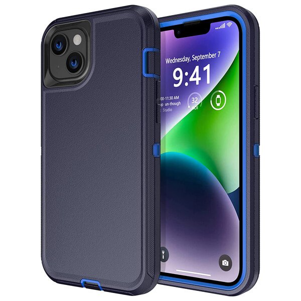 For Apple iPhone 14, 14 Plus, 14 Pro, 14 Pro Max Case Drop Resistant Defender Tradies Heavy Duty Rugged Shockproof Tough Cover