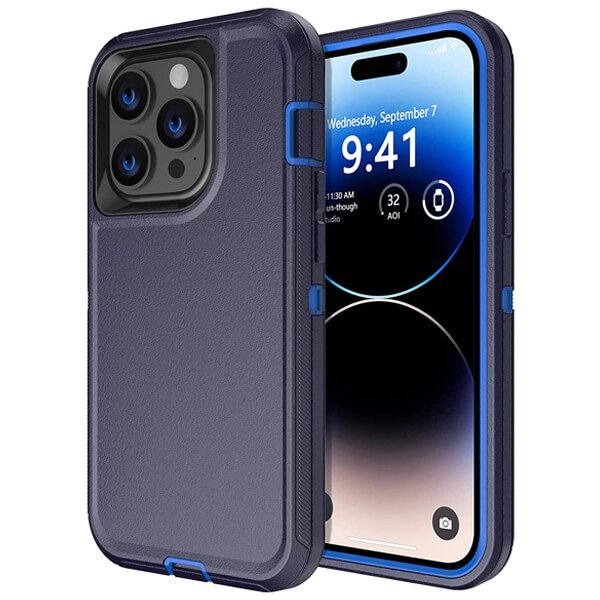 For Apple iPhone 14, 14 Plus, 14 Pro, 14 Pro Max Case Drop Resistant Defender Tradies Heavy Duty Rugged Shockproof Tough Cover