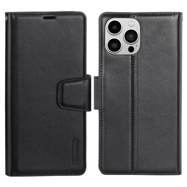 Apple iPhone 15 Pro Max Plus Hanman Wallet Case Flip Leather Card Slots Magnetic Stand Cover