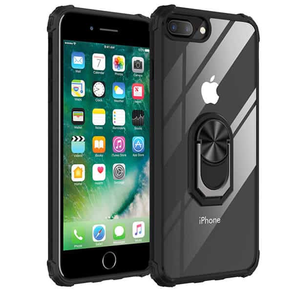 For Apple iPhone SE /7/8 Plus Shockproof Magnetic Car Mount Ring Case Cover
