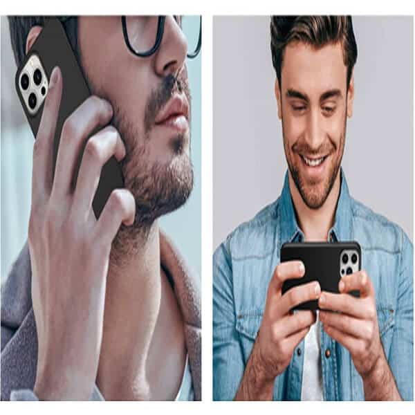 Back Case For Apple iPhone 12 12 Pro Silicone Silky Soft Touch Full Protective Anti Scratch Cover with Microfiber Lining Back Case (Black)
