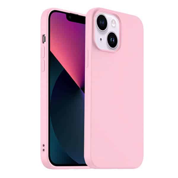 For Apple iPhone 13/13 Pro Max Silicone Silky Soft Touch Full Protective Anti Scratch Cover with Microfiber Lining Back Case