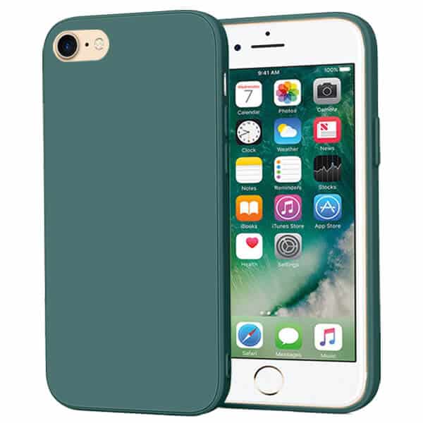 Back Case For Apple iPhone SE /7/8 Plus Silicone Silky Soft Touch Full Protective Anti Scratch Cover with Microfiber Lining Back Case