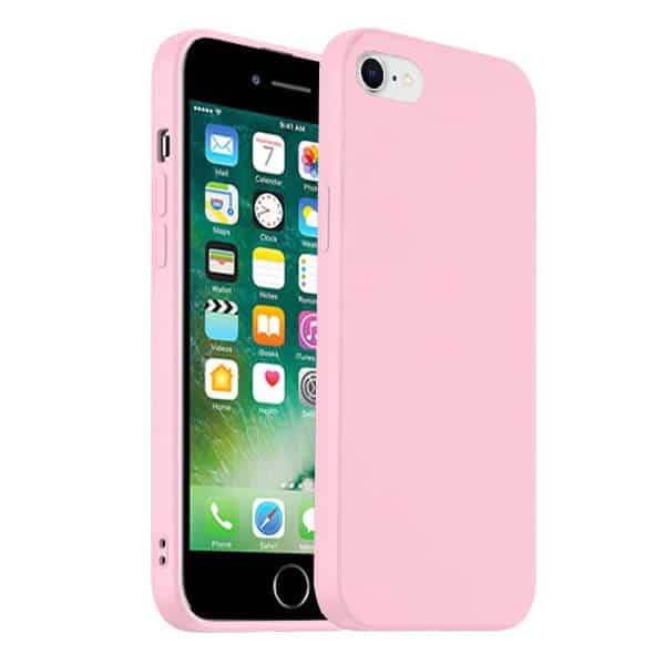Back Case For Apple iPhone SE /7/8 Plus Silicone Silky Soft Touch Full Protective Anti Scratch Cover with Microfiber Lining Back Case