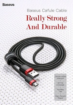 Baseus Micro USB Cable 2.4A Fast Charging Android Mobile Phone USB Micro Cable Charger Data Sync Cable Cord