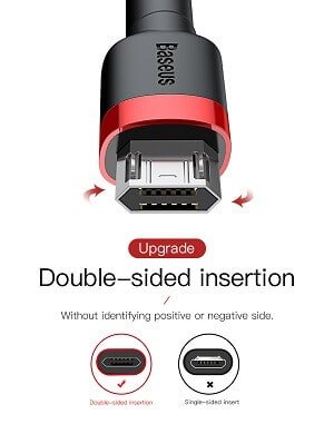 Baseus Micro USB Cable 2.4A Fast Charging Android Mobile Phone USB Micro Cable Charger Data Sync Cable Cord