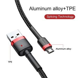 Baseus Micro USB Cable 2.4A Fast Charging Android Mobile Phone USB Micro Cable Charger Data Sync Cable Cord