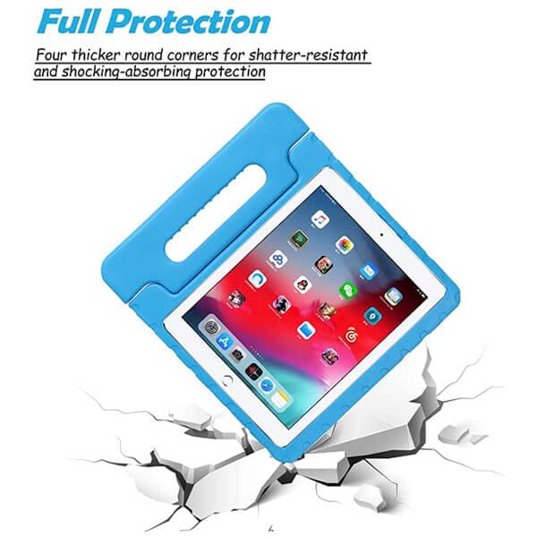 Apple iPad Pro 11 inch 2022/2021/2020/2018 Kids Eva Case, Kickstand Shockproof Heavy Duty Protective Stand Cover (Blue)