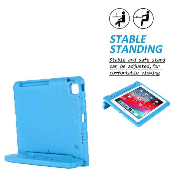 Apple iPad Pro 11 inch 2022/2021/2020/2018 Kids Eva Case, Kickstand Shockproof Heavy Duty Protective Stand Cover (Blue)
