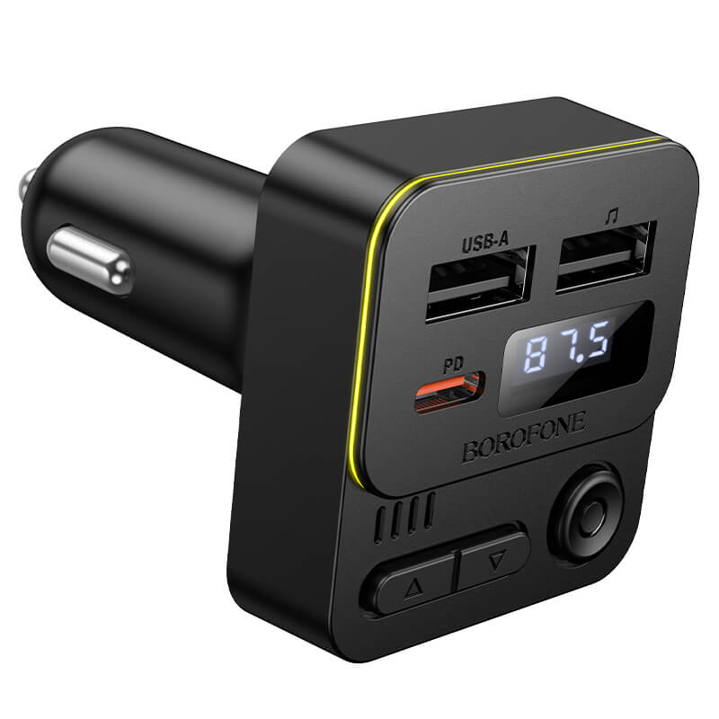 Borofone BC60 BT 5.4 Hero 35W PD20W USB Type C Fast Car Charger (1A1C) Car Player Wireless Bluetooth FM transmitter