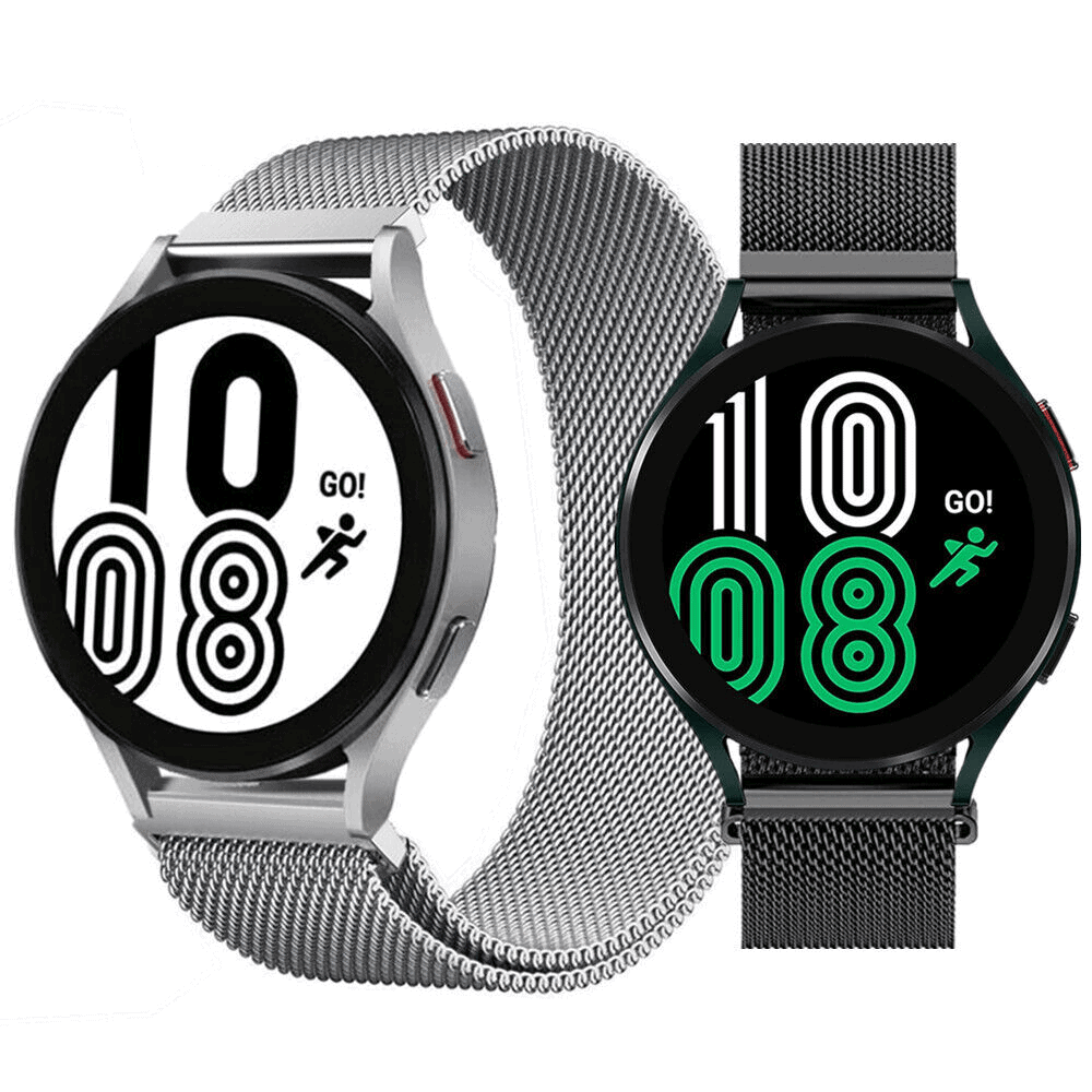 For Samsung Galaxy Watch 6 /5 /4 /3 Pro /Gear S2 Stainless Steel Adjustable Milanese Wristband Strap Loop