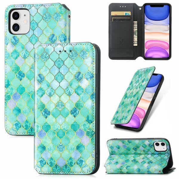 CaseNeo For Apple iPhone 11 /11 Pro / 11 Pro Max Leather Wallet Flip Case With RFID Blocking Credit Card Holder Slots Cover