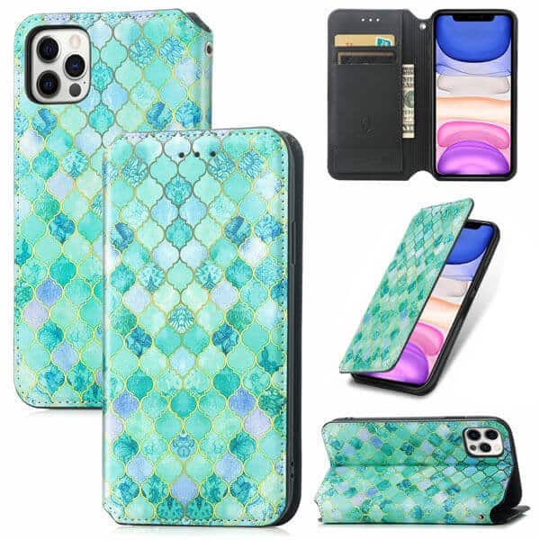 CaseNeo For Apple iPhone 11 /11 Pro / 11 Pro Max Leather Wallet Flip Case With RFID Blocking Credit Card Holder Slots Cover