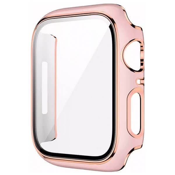 For Apple Watch 40 41 42 44 45mm Hard Case iWatch Gel Case With Built-In Screen Protector