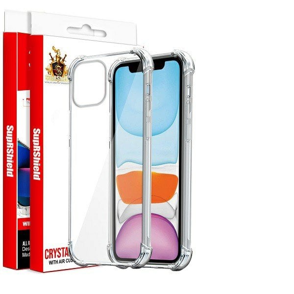 For Apple iPhone 11 6.1 SupRShield Clear Case Shockproof Tough Hard Gel Clear Transparent Anti knock Air Cushion Case Cover