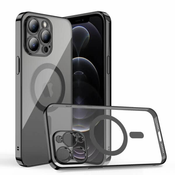 For Apple iPhone 12/ 12 Pro/ 12 Pro Max MagSafe Magnetic Case with HaloLock Shockproof Scratch Resistant Back Clear Protective Cover
