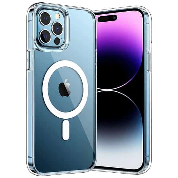 For Apple iPhone 14, 14 Plus, 14 Pro, 14 Pro Max MagSafe Magnetic Case with HaloLock Shockproof Protective Electroplating Clear Cover