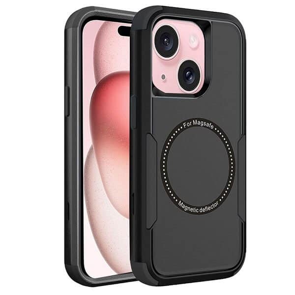 For Apple iPhone 15/15Pro/15 Pro Max /15 Plus MagSafe Compatible 3in1 Case Hybrid Armor Heavy Duty Shockproof Cover