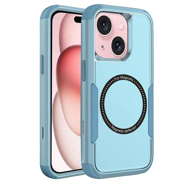 For Apple iPhone 15/15Pro/15 Pro Max /15 Plus MagSafe Compatible 3in1 Case Hybrid Armor Heavy Duty Shockproof Cover