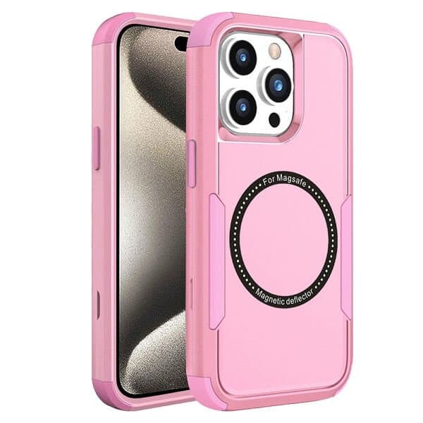 For Apple iPhone 15/15Pro/15 Pro Max /15 Plus MagSafe Compatible 3in1 Case Hybrid Armor Heavy Duty Shockproof Cover