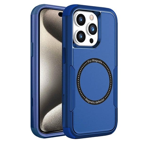 For Apple iPhone 15 Pro Max MagSafe Compatible 3in1 Case Hybrid Armor Heavy Duty Shockproof Cover