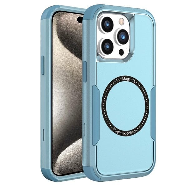 For Apple iPhone 15 Pro Max MagSafe Compatible 3in1 Case Hybrid Armor Heavy Duty Shockproof Cover