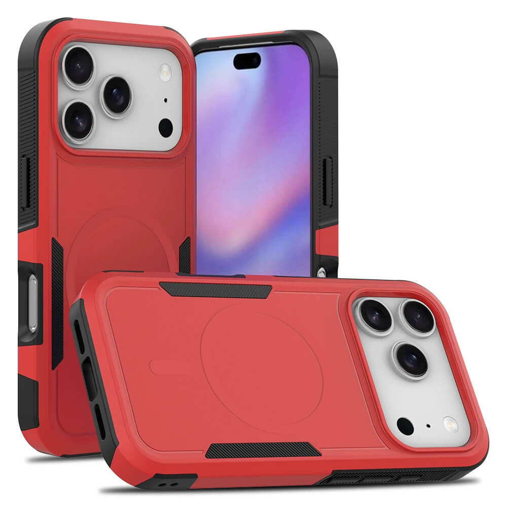 For Apple iPhone 17 | 17 Air | 17 Pro | 17 Pro Max MagSafe Compatible 3in1 Case Hybrid Armor Heavy Duty Shockproof Cover