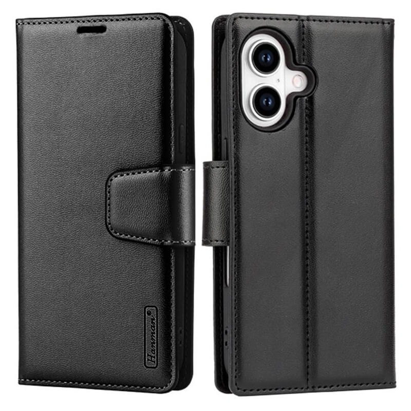 For Apple iPhone 17 | 17 Air | 17 Pro | iPhone 17 Pro Max Hanman Wallet Case Flip Leather Card Slots Magnetic Stand Cover