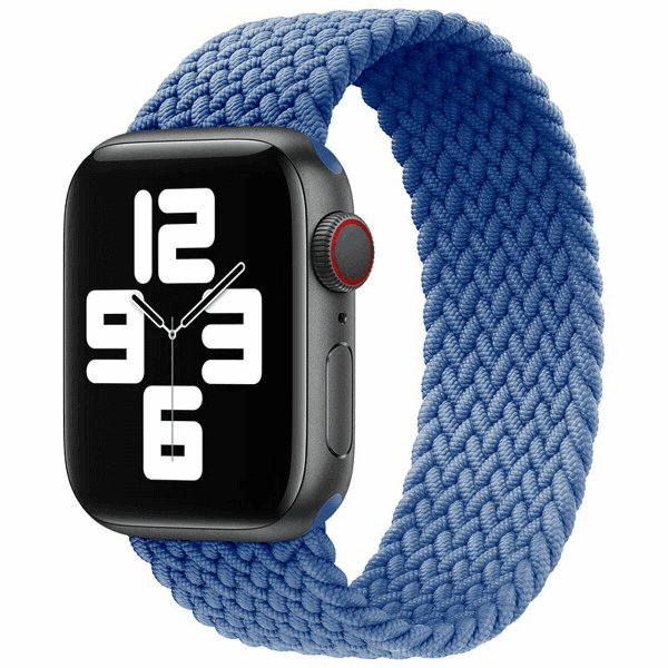 For Apple iWatch Stretchy Braided Loop 38/ 40/ 41/ 42/ 44/ 45mm Nylon Fabric Strap Wristband