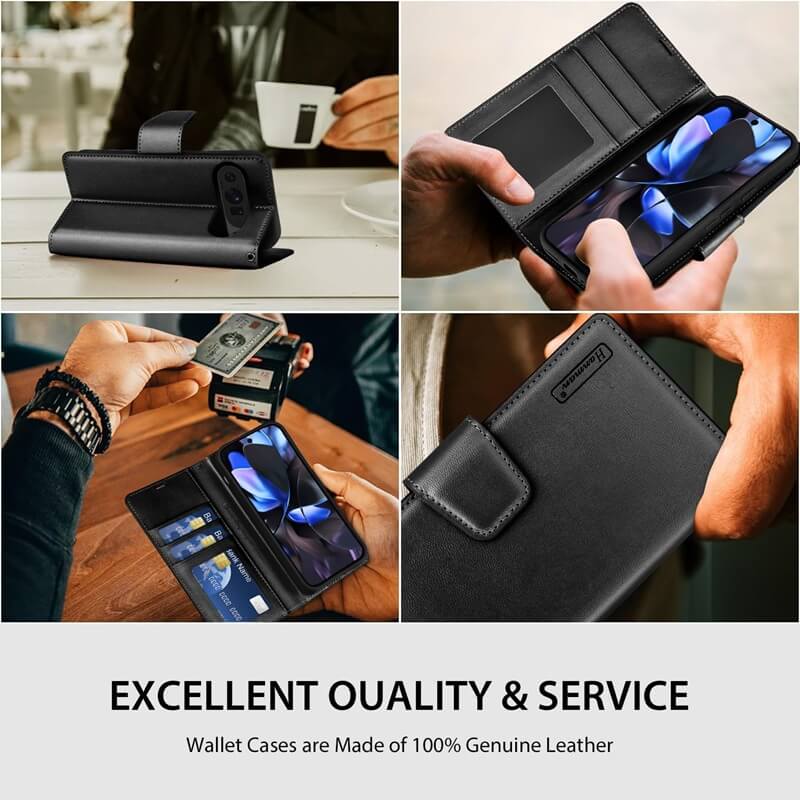 For Google Pixel 10/10 Pro | Pixel 10 Pro XL | Pixel 10 Pro Fold Hanman Wallet Case Flip Leather Card Slots Magnetic Stand Cover