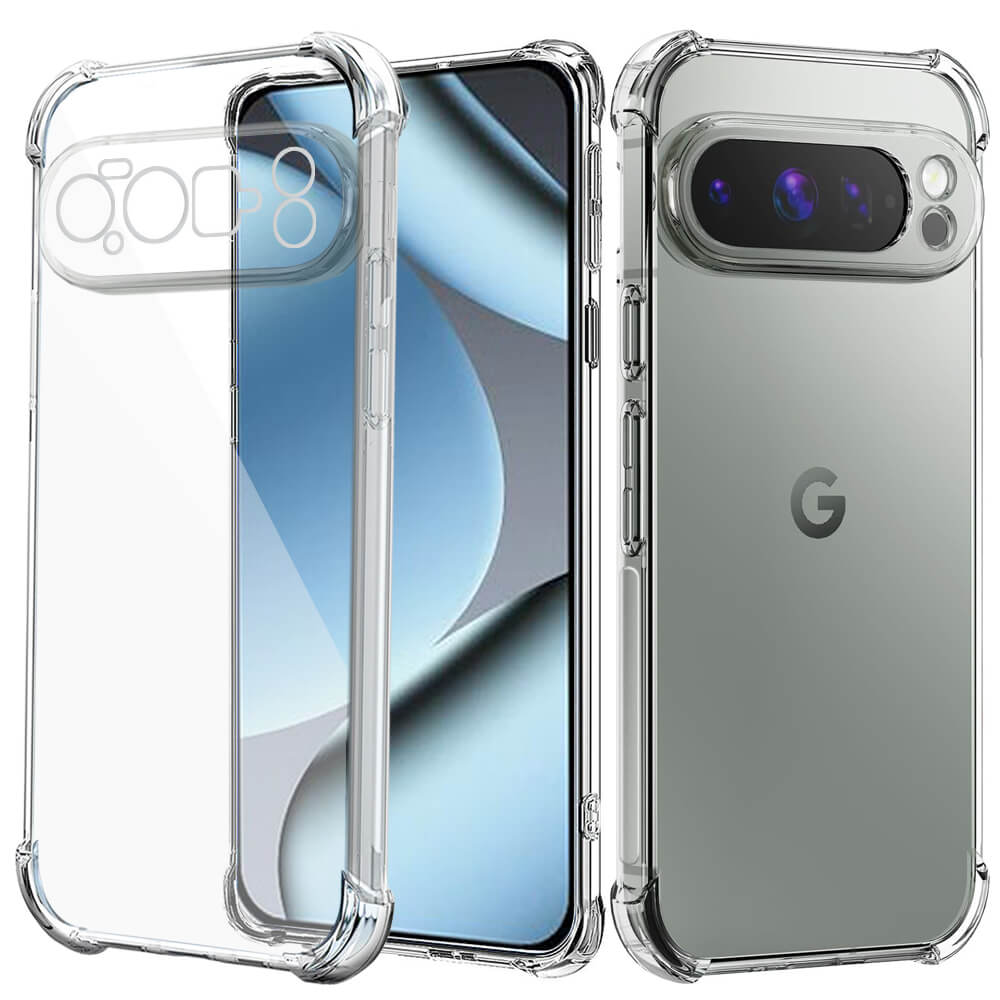 For Google Pixel 10/10 Pro/10 Pro XL 5G SupRShield Clear Case Shockproof Tough Gel Clear Transparent Air Cushion Cover (Transparent)