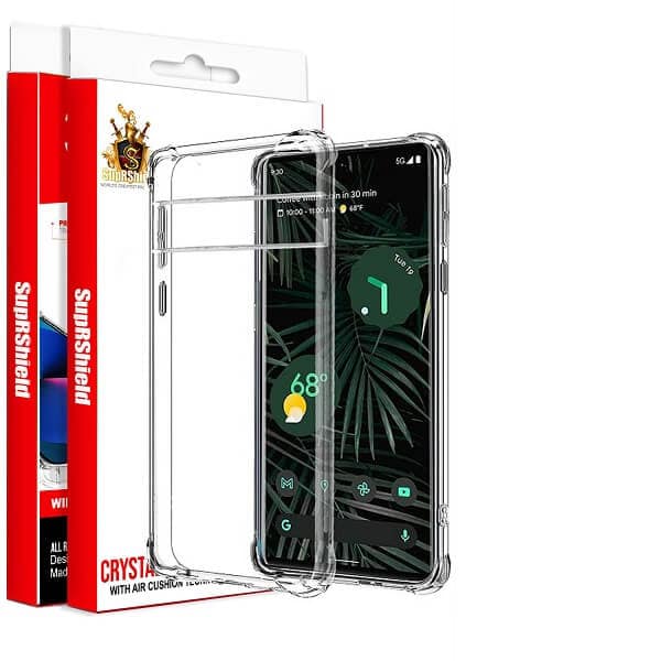 For Google Pixel 6 | 6A | 6 Pro SupRShield Clear Case Shockproof Tough Gel Clear Transparent Air Cushion Cover (Transparent)