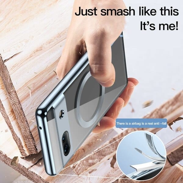 For Google Pixel 88Pro7A MagSafe Magnetic Case HaloLock Shockproof Scratch Resistant Back Clear Protective Cover