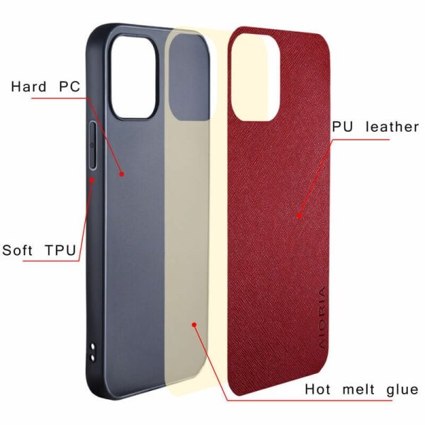 For Google pixel 8 Pro AIORIA Textile Fabric Shockproof Soft TPU Heavy Duty Slim Back Case Cover (Red)