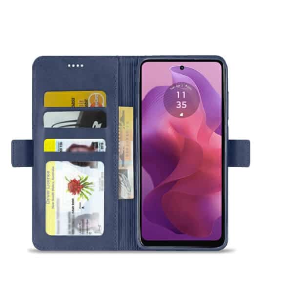 For Motorola Moto G04G24G34 SupRShield Wallet Leather Card Holder Flip Protective Shockproof Magnetic Case Cover