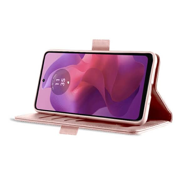 For Motorola Moto G04G24G34 SupRShield Wallet Leather Card Holder Flip Protective Shockproof Magnetic Case Cover