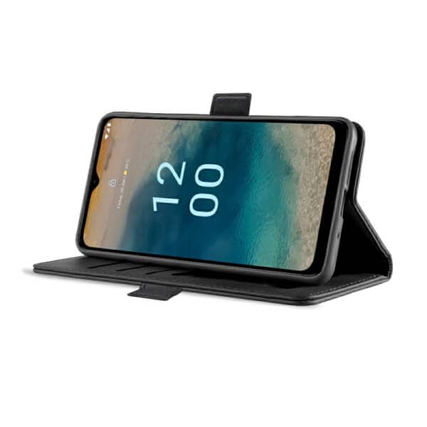 For Nokia G22 SupRShield Wallet Leather Card Holder Flip Protective Shockproof Case Cover (Black)