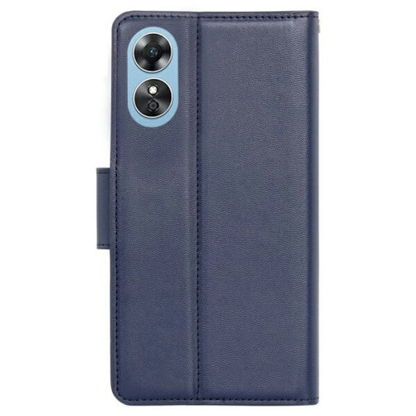 For Oppo A17 Hanman Wallet Case Flip Leather Card Slots Magnetic Stand Cover