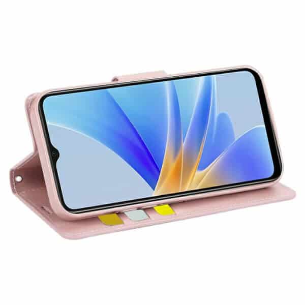 For Oppo A17 Hanman Wallet Case Flip Leather Card Slots Magnetic Stand Cover