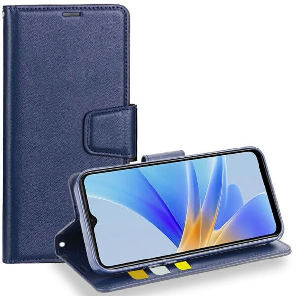 For Oppo A17 Hanman Wallet Case Flip Leather Card Slots Magnetic Stand Cover