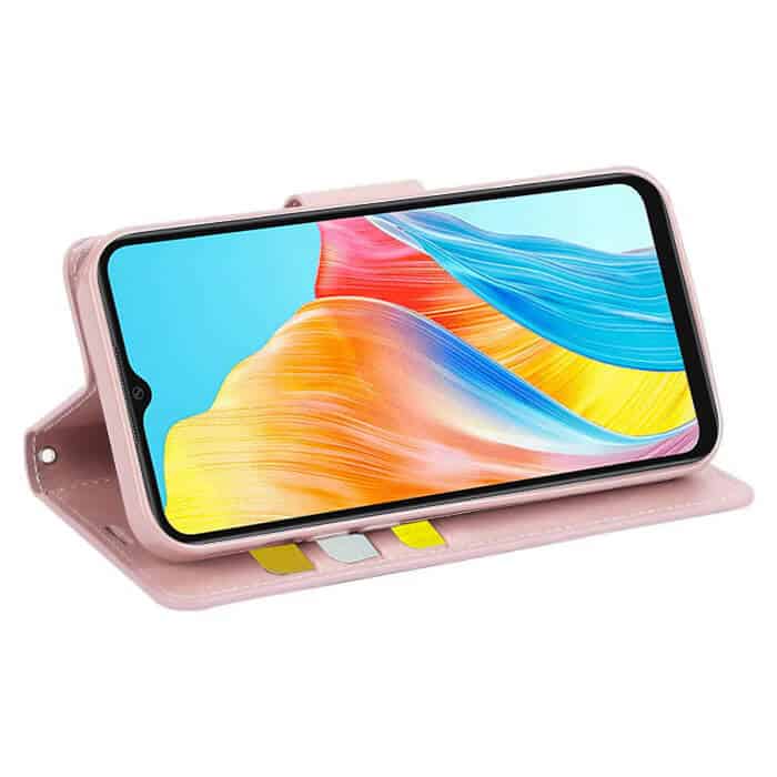 For Oppo A18 A38 4G Hanman Wallet Case Flip Leather Card Slots Magnetic Stand Cover