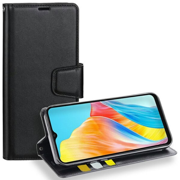 For Oppo A18 A38 4G Hanman Wallet Case Flip Leather Card Slots Magnetic Stand Cover